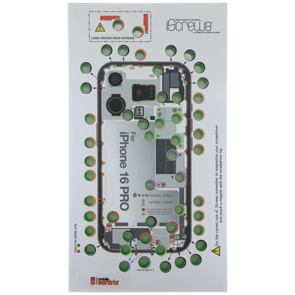 I Screws Position Mat For I Phone 16 Pro (Dottorpod)