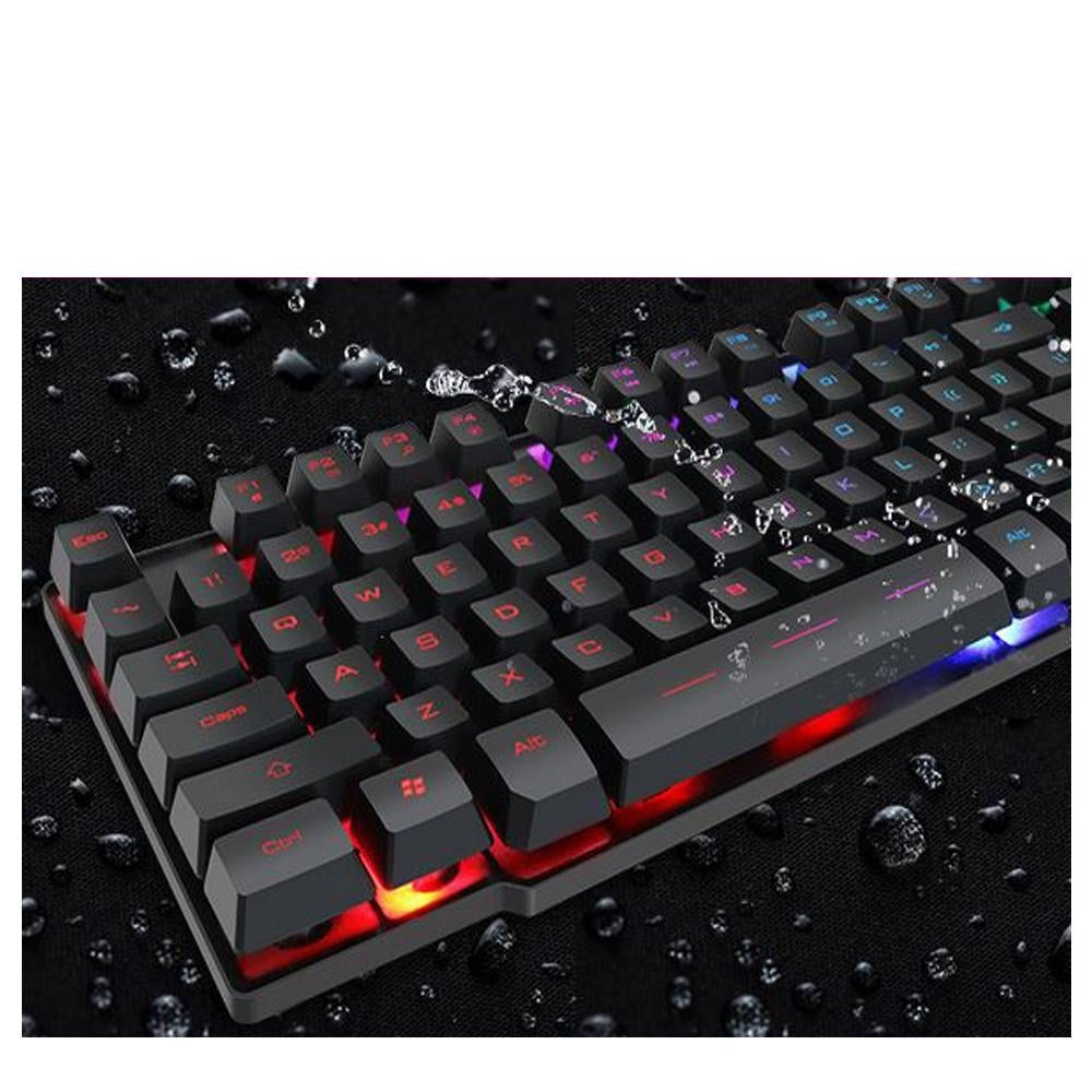 iMICE AK600 3-color Backlight Spalshproof Wired USB Gaming Keyboard Black