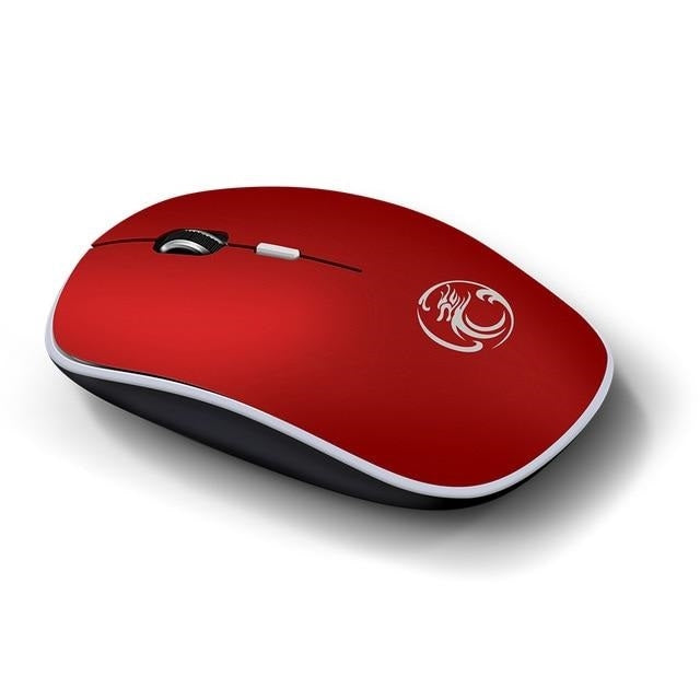 iMICE G-1600 Plus 2.4g Silent Slim Wireless Mouse Red