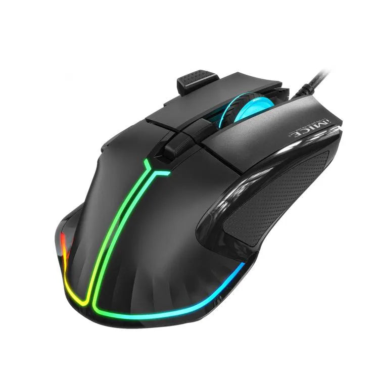 IMICE T50 6 Speed 12800 DPI 8 Key Wired Gaming Mouse Black
