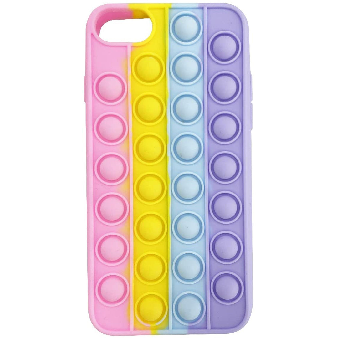For Apple iPhone 11 6.1'' Push Pop Silicone Case Rainbow