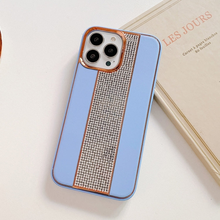 For Apple iPhone 11 Diamound Stripe Bling Case Blue