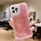 For Apple iPhone 11 Gradient Glitter Transparent Case Pink