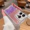 For Apple iPhone 11 Gradient Glitter Transparent Case Purple