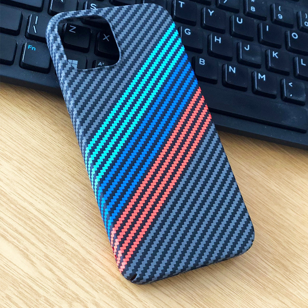 For Apple iPhone 11 Ultra Slim Carbon Fiber Hard Case Rainbow