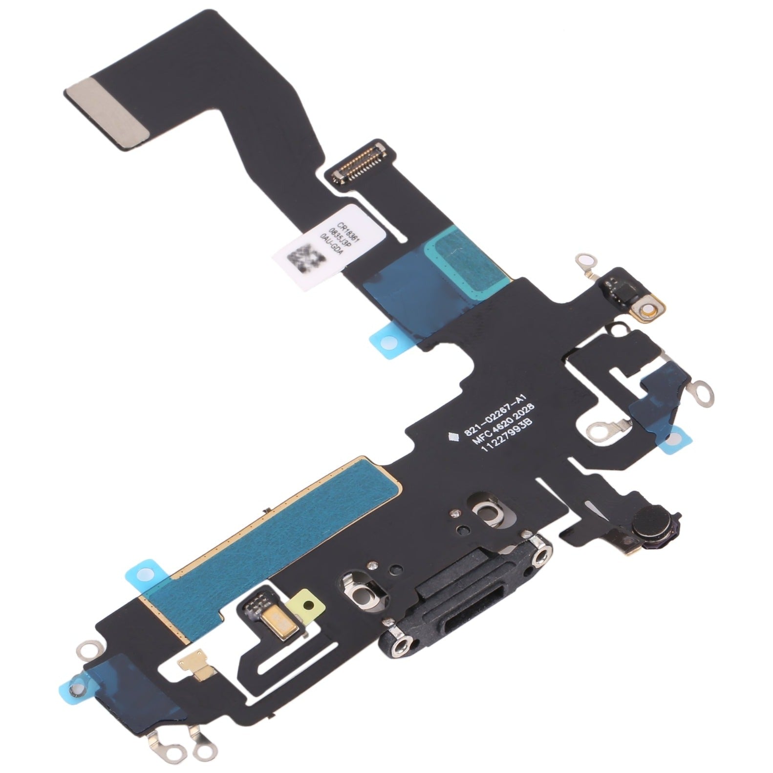 For Apple iPhone 12 Charging Port Flex Cable Replacement - Black-www.firsthelptech.ie