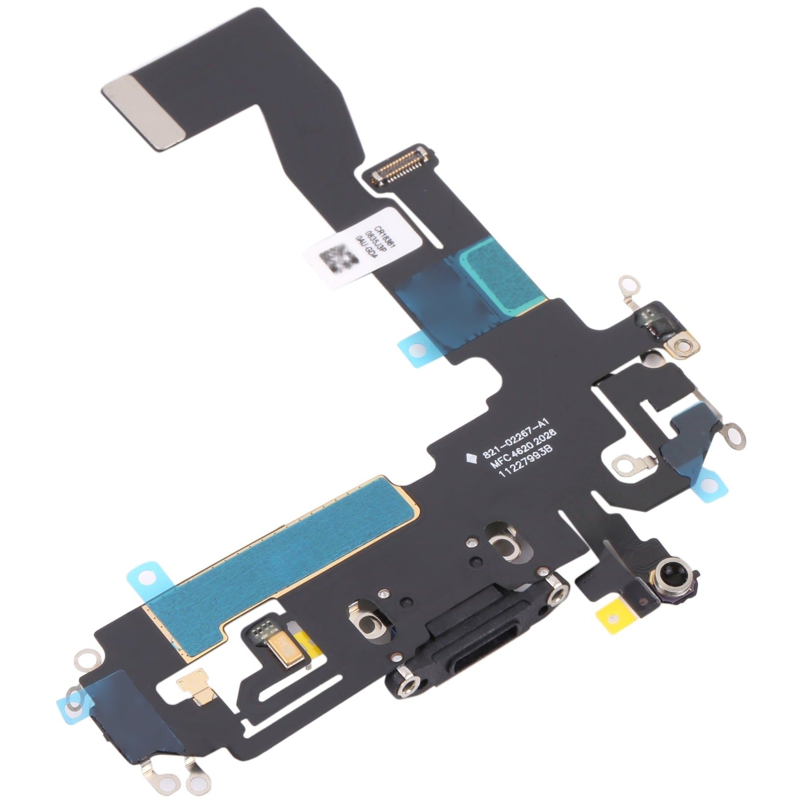 For Apple iPhone 12 Pro Charging Port Flex Cable Replacement - Black-www.firsthelptech.ie