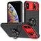 For Apple iPhone 12/12 Pro Autofocus Slide Camera Cover Ring Case Red & Black