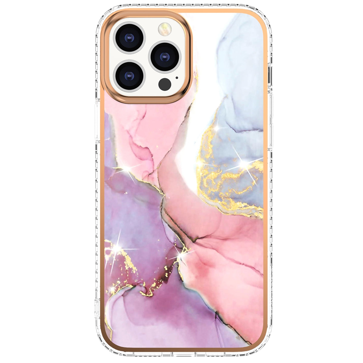 For Apple iPhone 12 Pro Max Premium Marble Case Pink-www.firsthelptech.ie