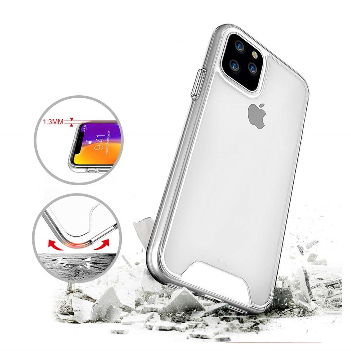 For Apple iPhone 13 (6.1") Space Collection Ultra Shockproof Transparent Gel Case-www.firsthelptech.ie