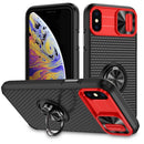 For Apple iPhone 11 Autofocus Slide Camera Cover Ring Case Red & Black