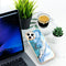 For Apple iPhone 13 Premium Marble Case Blue Ocean