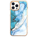 For Apple iPhone 13 Premium Marble Case Blue Ocean
