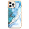 For Apple iPhone 14 Premium Marble Case Blue Ocean