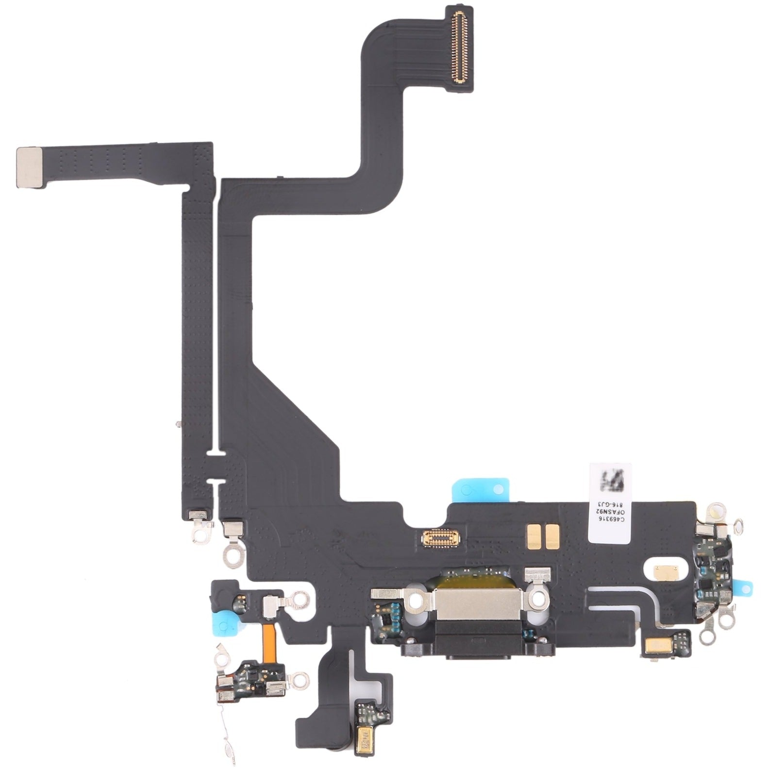 For Apple iPhone 13 Pro Charging Port Flex Cable Replacement - Black-www.firsthelptech.ie