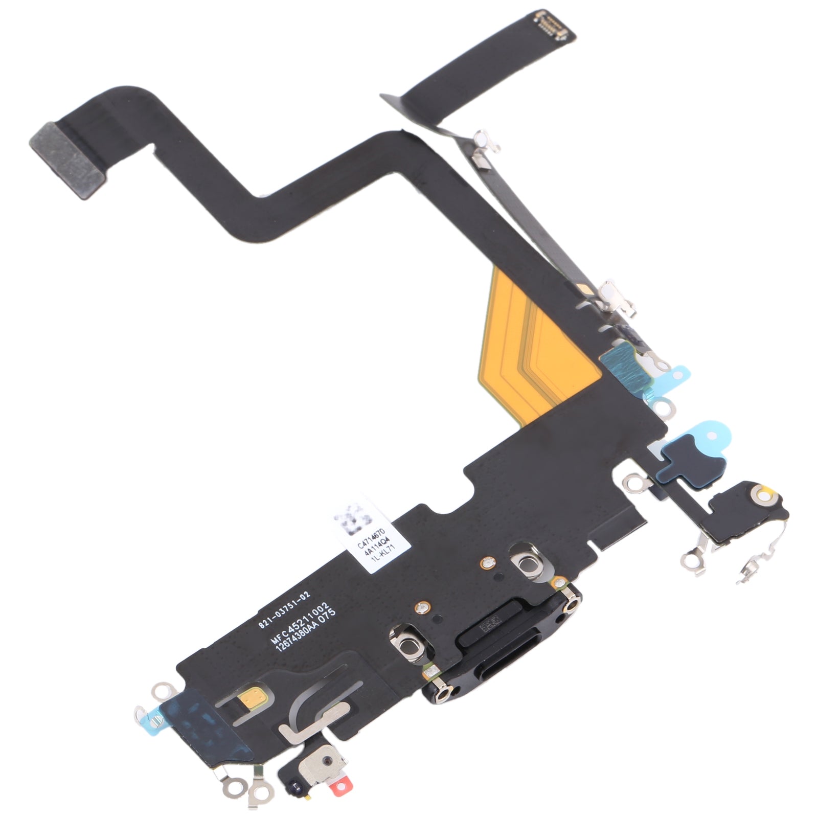 For Apple iPhone 14 Pro Charging Port Flex Cable Replacement - Black-www.firsthelptech.ie