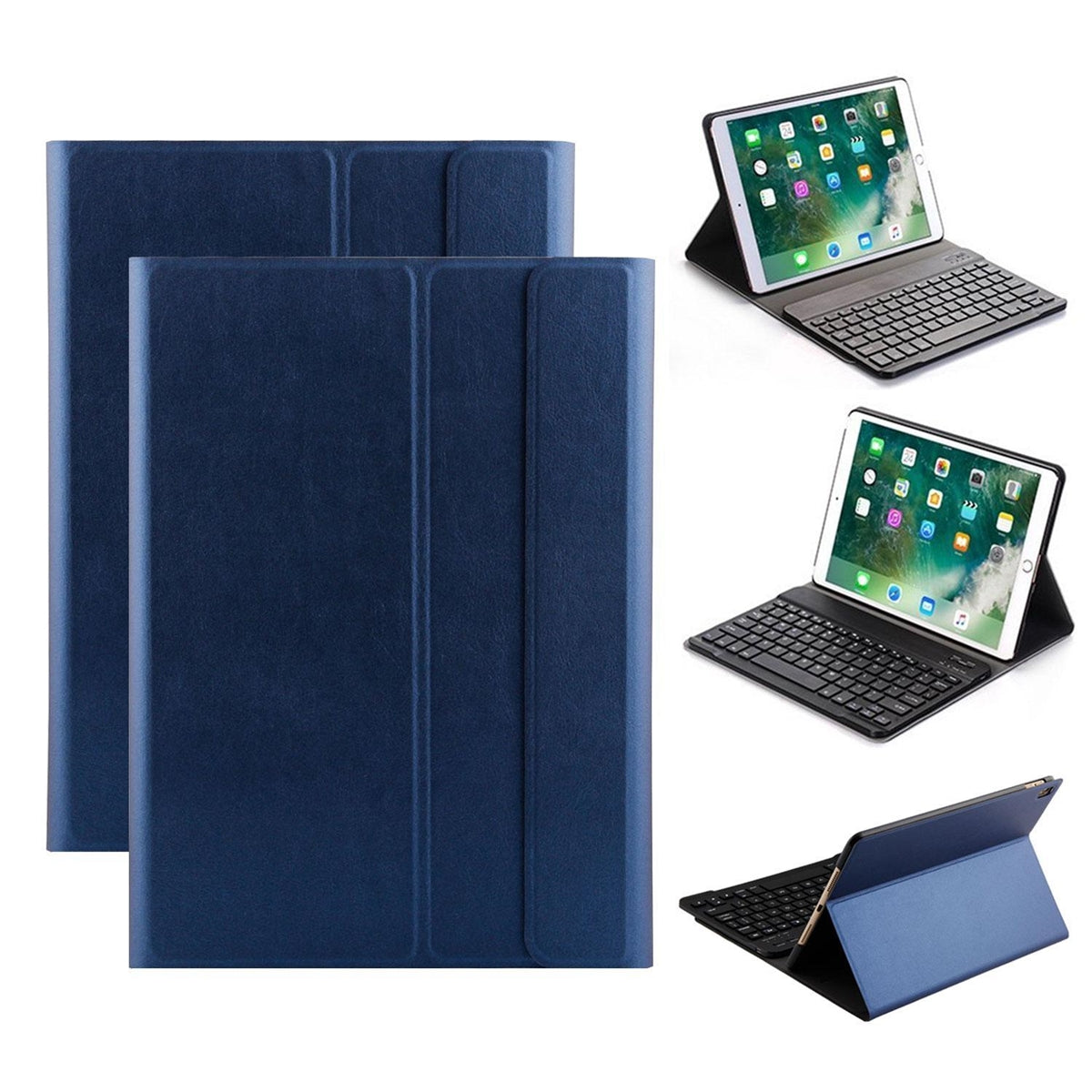 For Apple iPad 10.5''/10.2'' Bluetooth Keyboard Leather Case Black-www.firsthelptech.ie