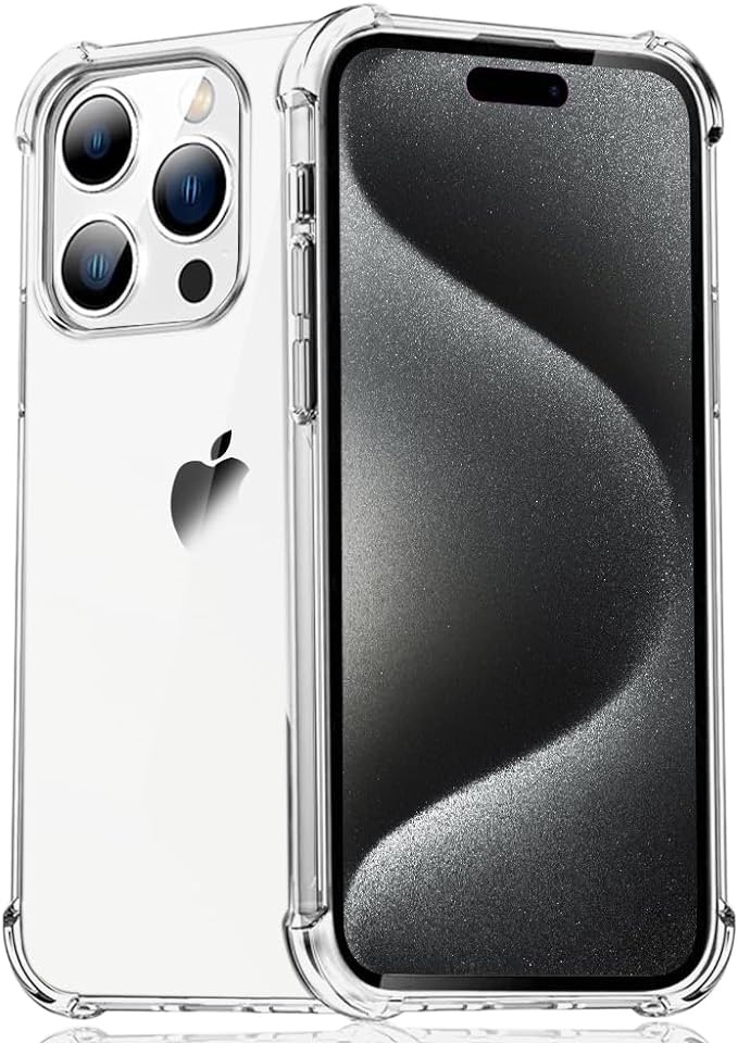 For Apple iPhone 15 Pro Shockproof Transparent Gel Case