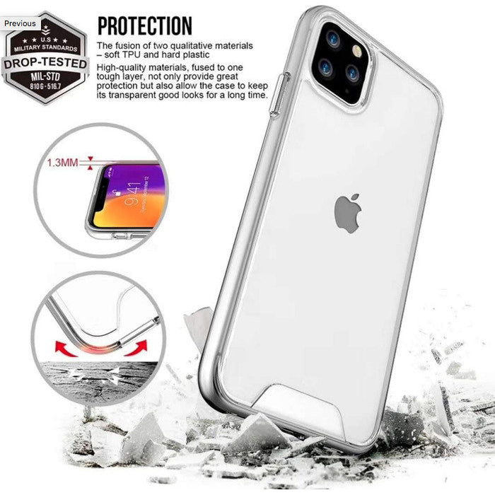 For Apple iPhone 11 (6.1'') Space Collection Ultra Shockproof Transparent Gel Case-www.firsthelptech.ie