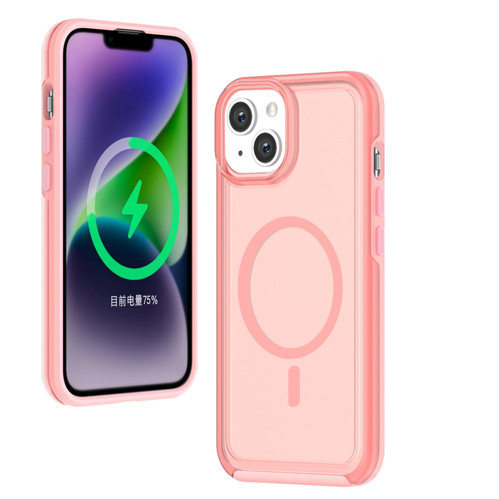 For Apple iPhone XR Magnetic Magsafe Symmetry Silicone Case Pink-www.firsthelptech.ie