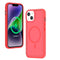 For Apple iPhone 12/12 Pro Magnetic Magsafe Symmetry Silicone Case Red