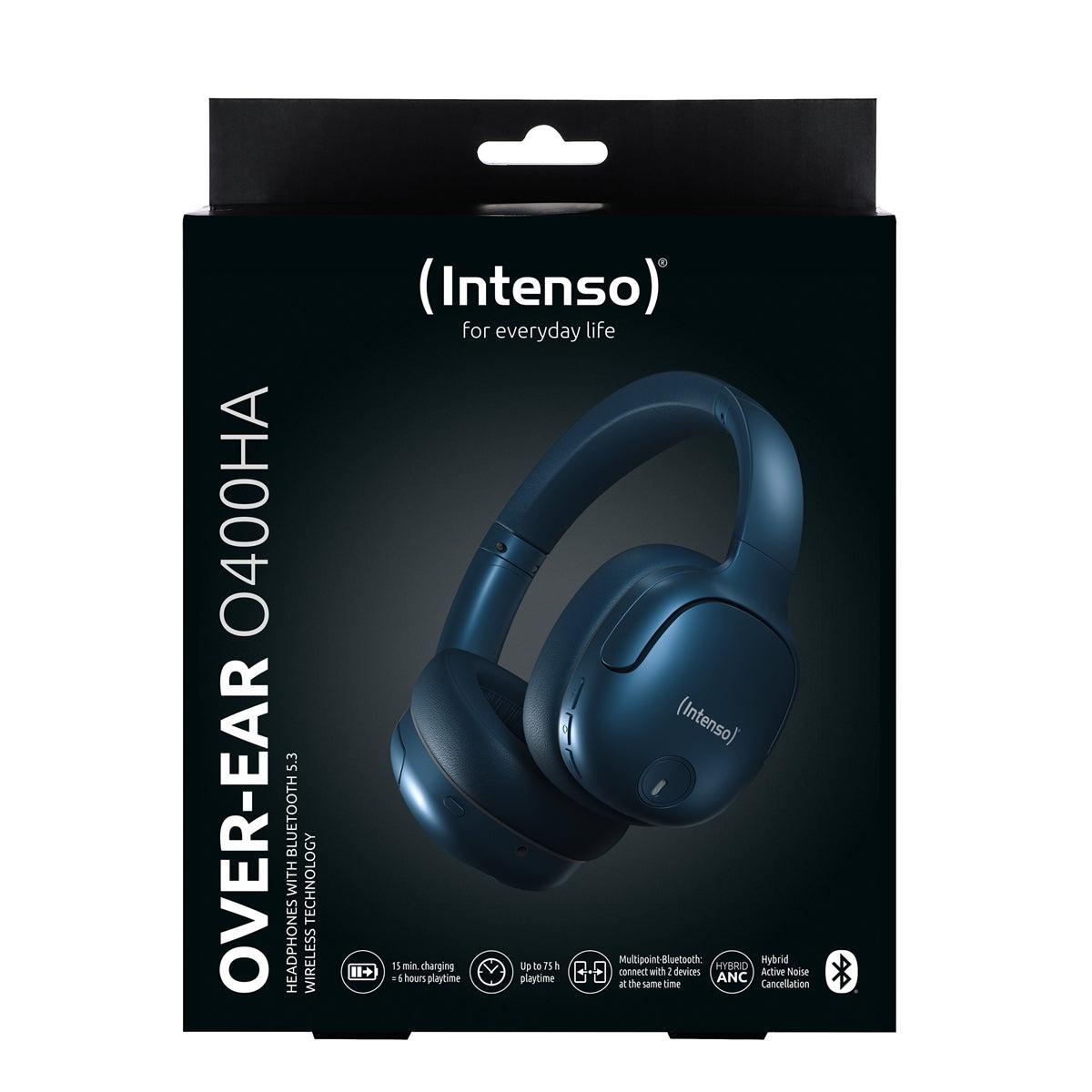 Intenso Earphone Over-Ear BT 5.3 O400HA Hybrid ANC Blue