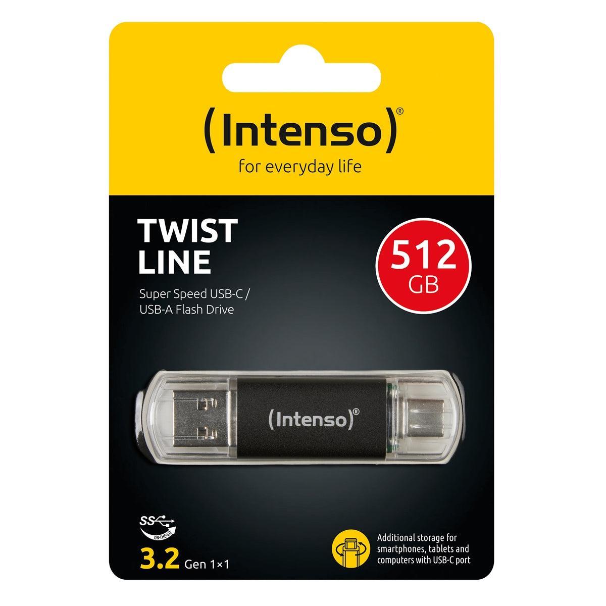 Intenso Twist Line USB-A / Type-C Flash Drive 3.2 - 512GB