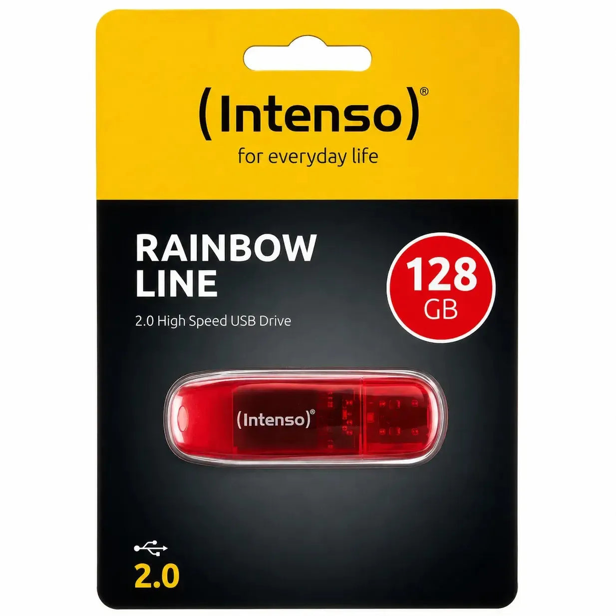 Intenso USB Flash Drive 2.0 128GB Rainbow Line Red
