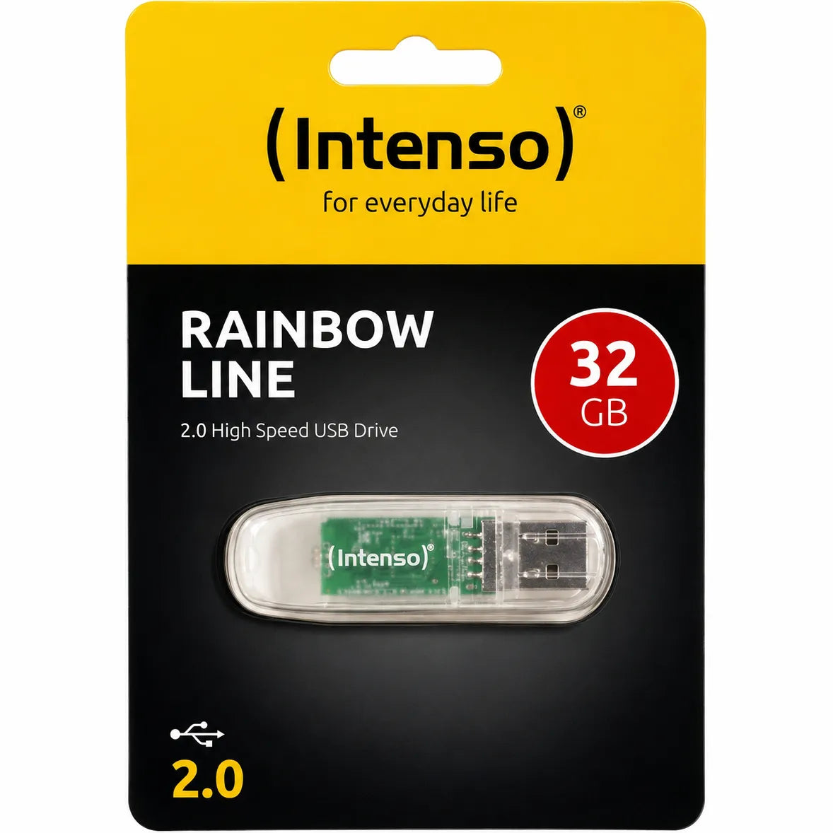 Intenso USB Flash Drive 2.0 32GB Rainbow Line - Transparent