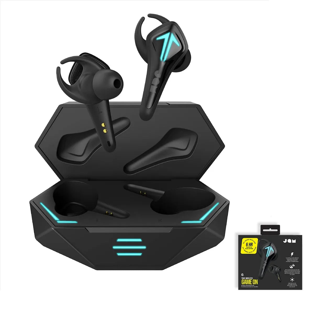 Jam True Wireless Game On Gaming Earbuds Black
