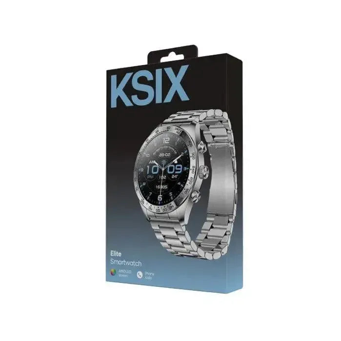 KSIX Elite Smartwatch 1.43" AMOLED Display 7-Day Battery Life IP67 Sports And Health Mode Calls Silver