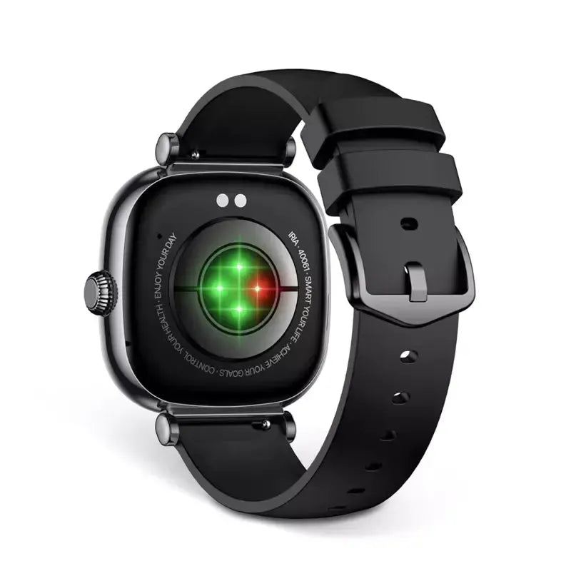 KSIX IRIA Metal & Silicon Strap 1.7" AMOLED 4 Day Battery Smart Watch Black
