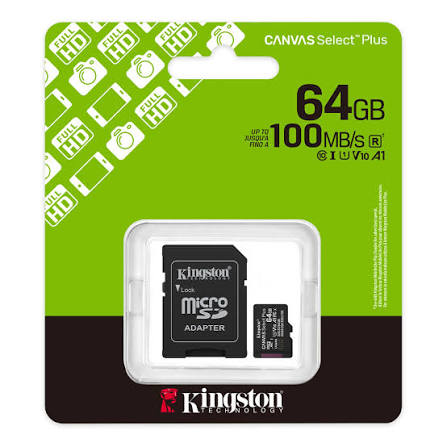 Kingston 64GB Canvas Micro SDXC Card 100MB/S
