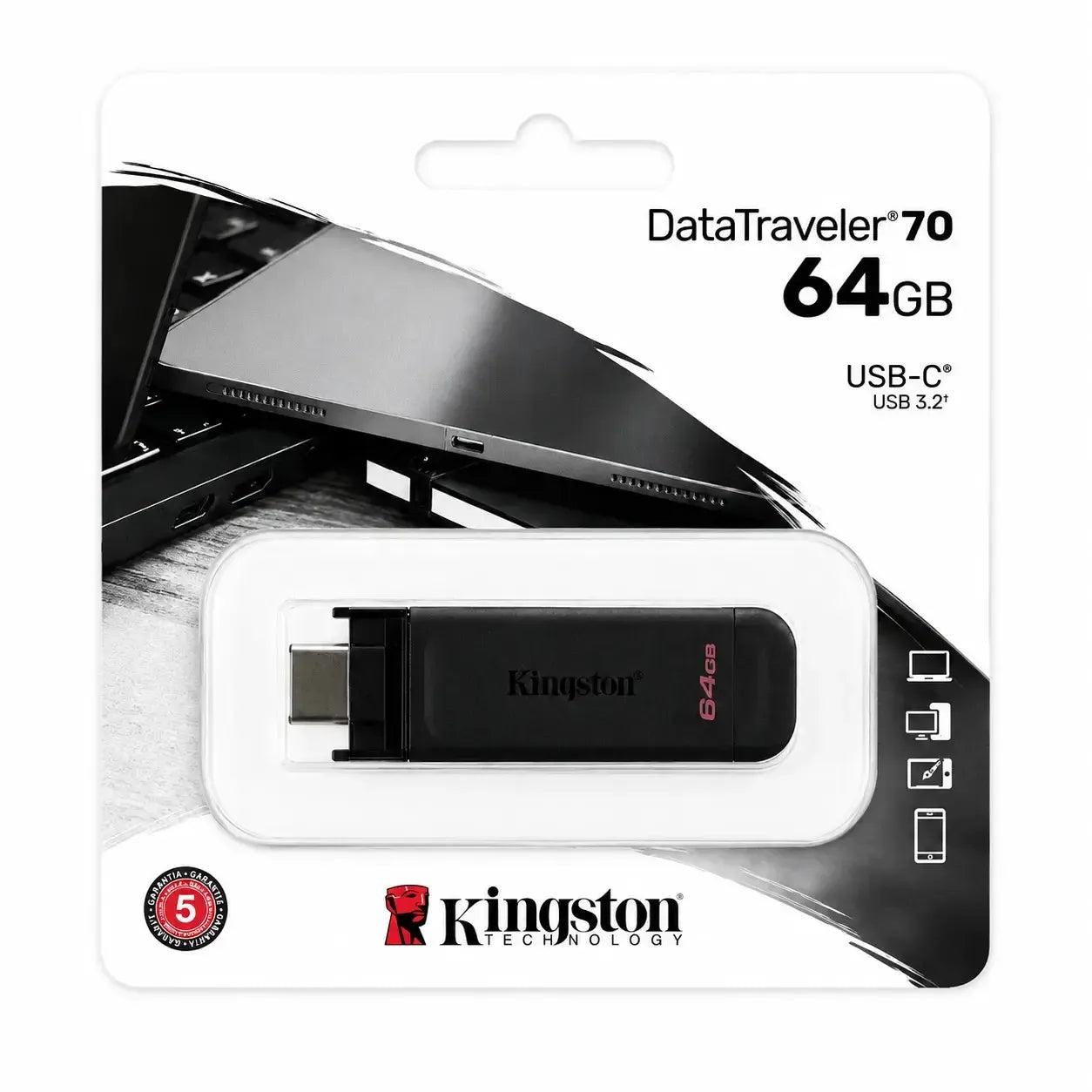 Kingston Data Traveler 70 64GB 3.2 Type-C Black