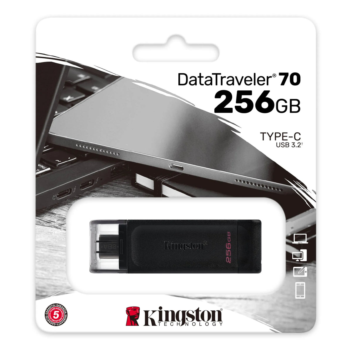 Kingston DataTraveler 70 256GB 3.2 Type-C Black