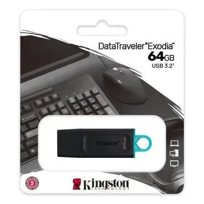 Kingston (USB) 3.2 Gen 1 Flash Drive 64GB Black & Teal