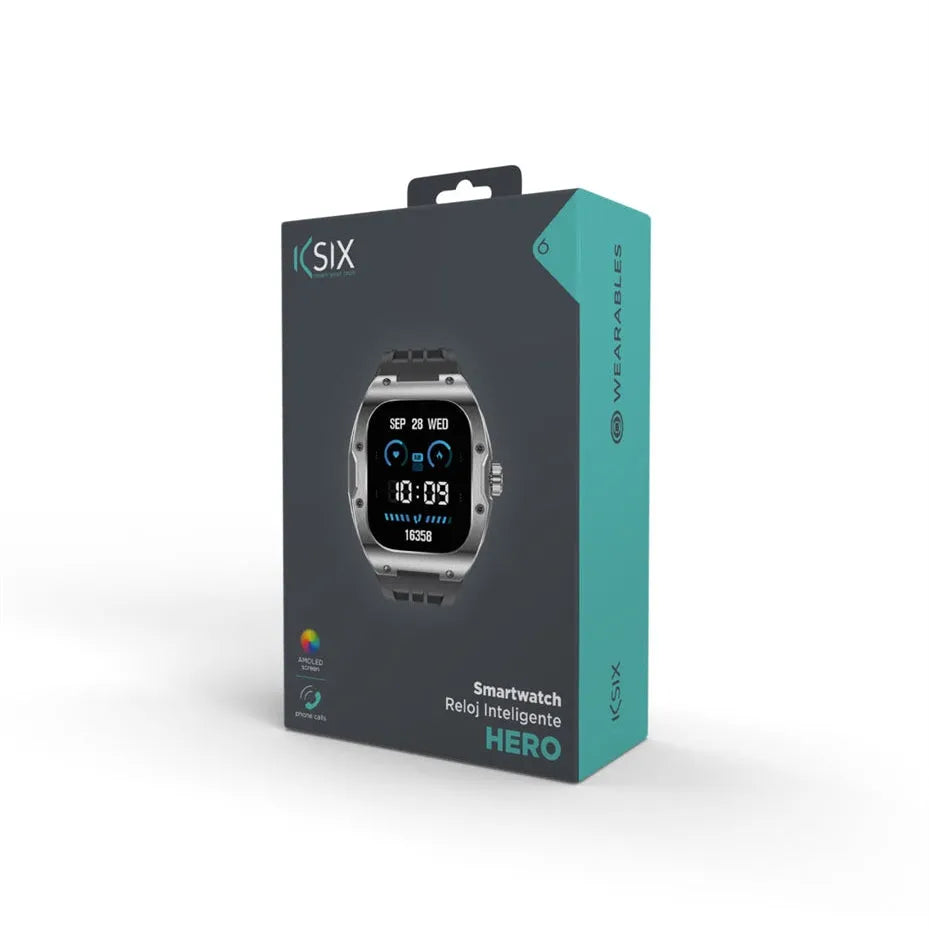 Ksix Hero Smartwatch AMOLED Display 1.95 Black