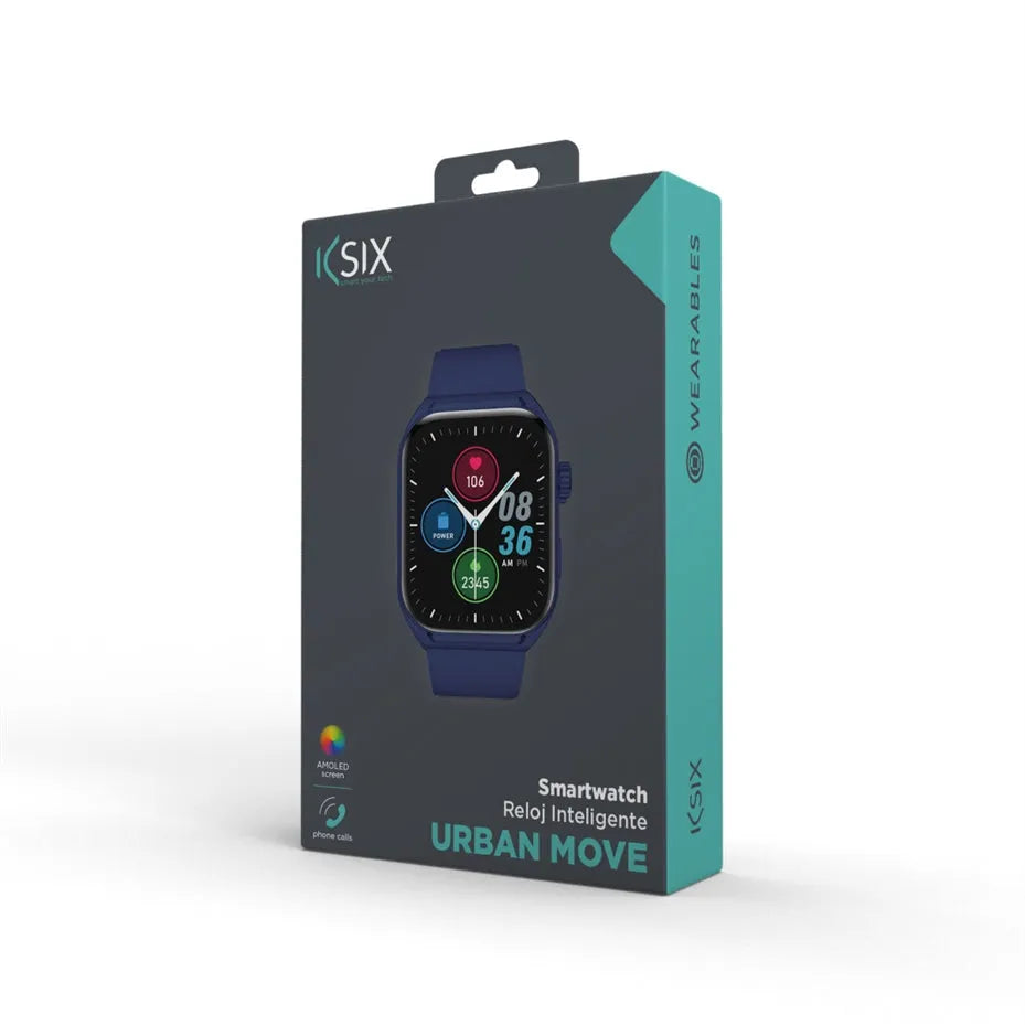 Ksix Urban Move Smartwatch AMOLED 2.06” Display Blue
