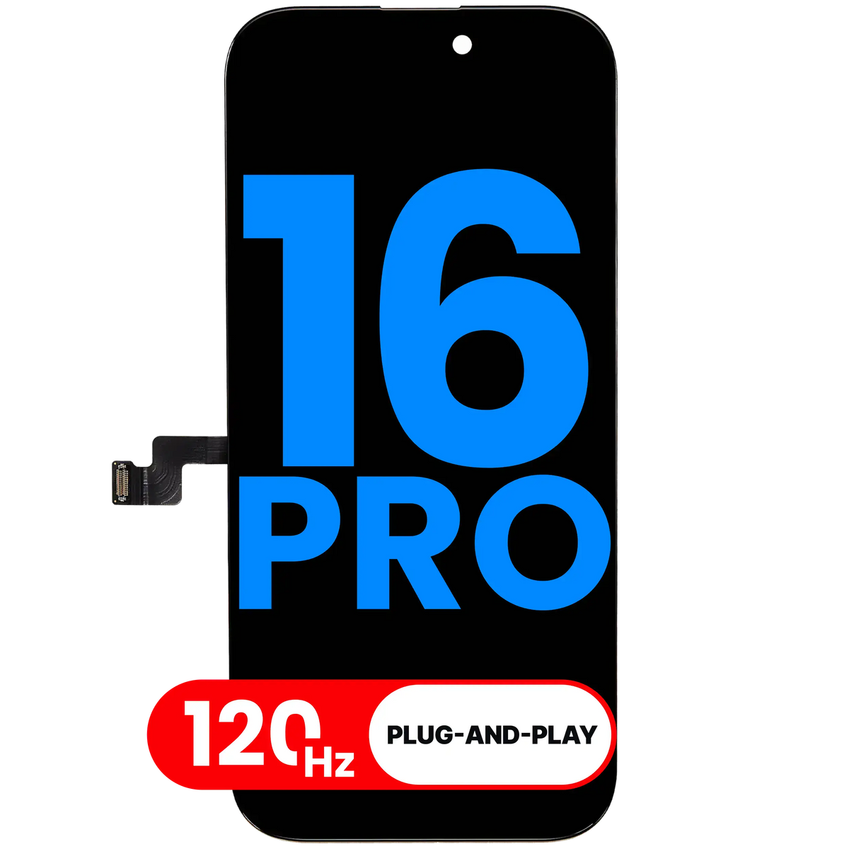 Lcd Assembly For I Phone 16 Pro (Aftermarket: Aq7 3.0) (120 Hz)