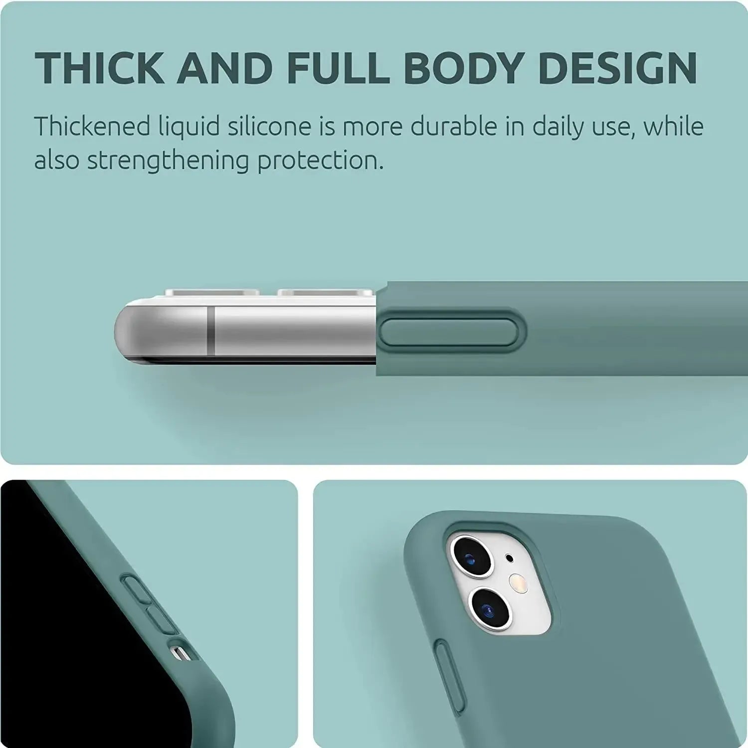 Liquid Silicone Case For Apple iPhone 11 Pro Max Luxury Thin Phone Cover - Cactus