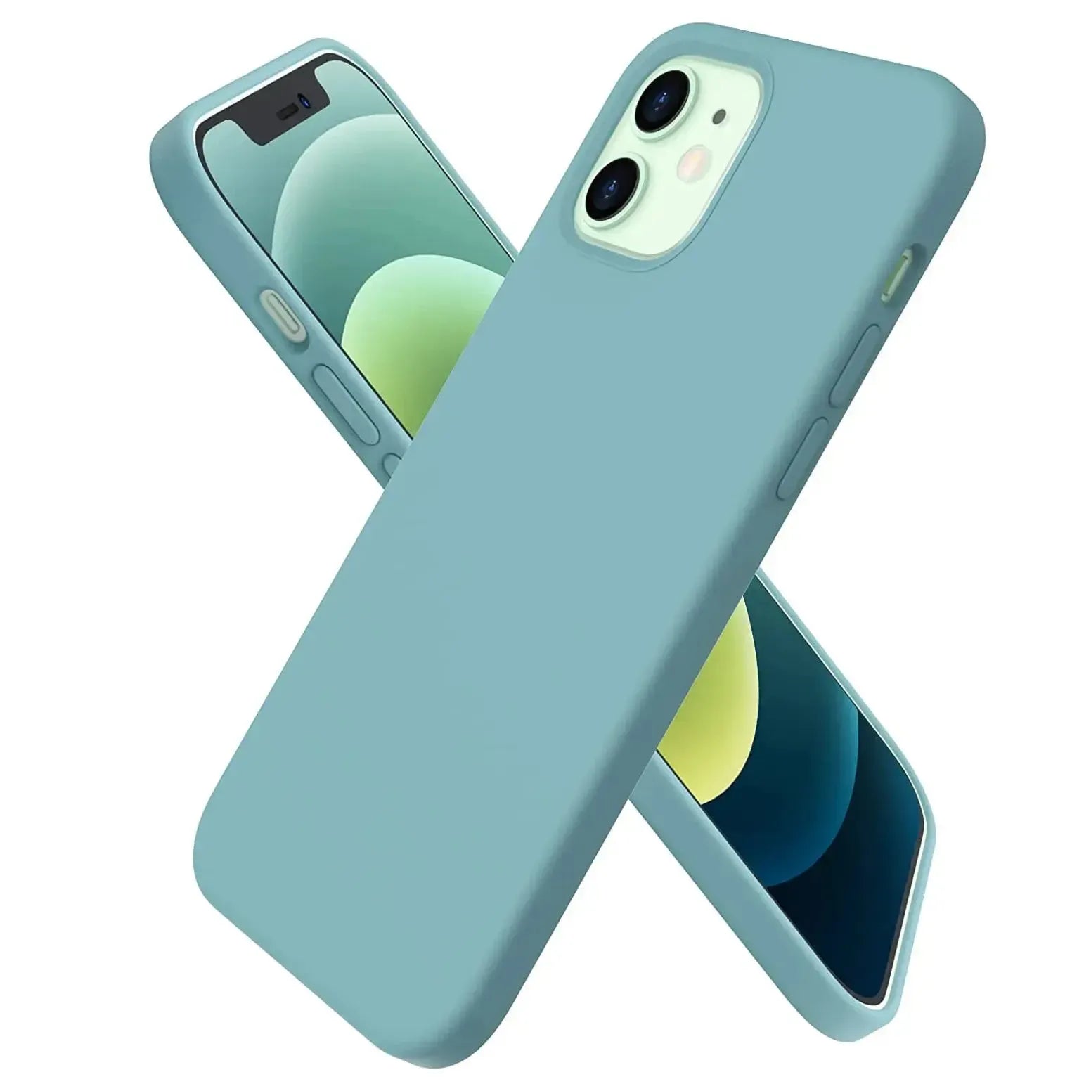 Liquid Silicone Case For Apple iPhone 12 Mini Luxury Thin Phone Cover Cactus