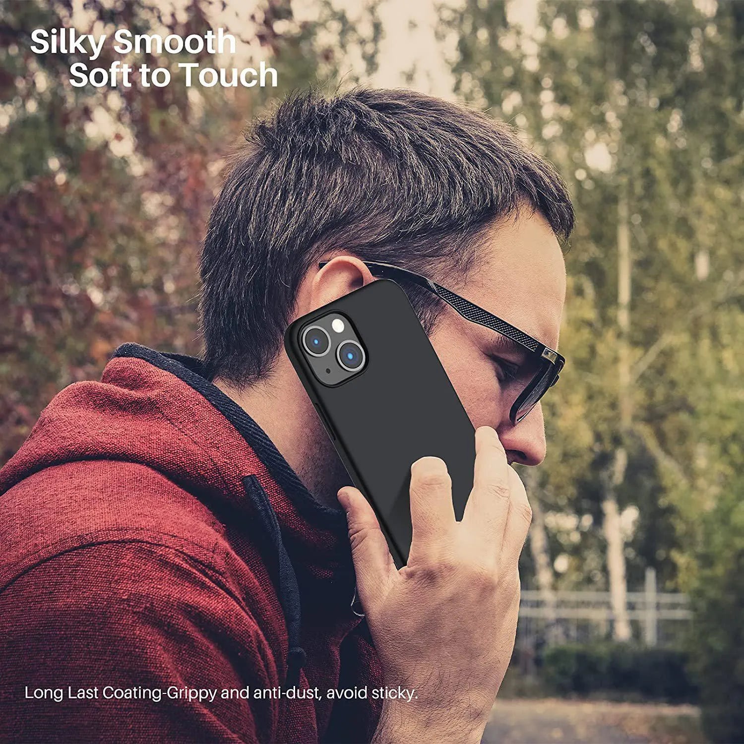 Liquid Silicone Case For Apple iPhone 13 Mini Luxury Shockproof Phone Cover Black