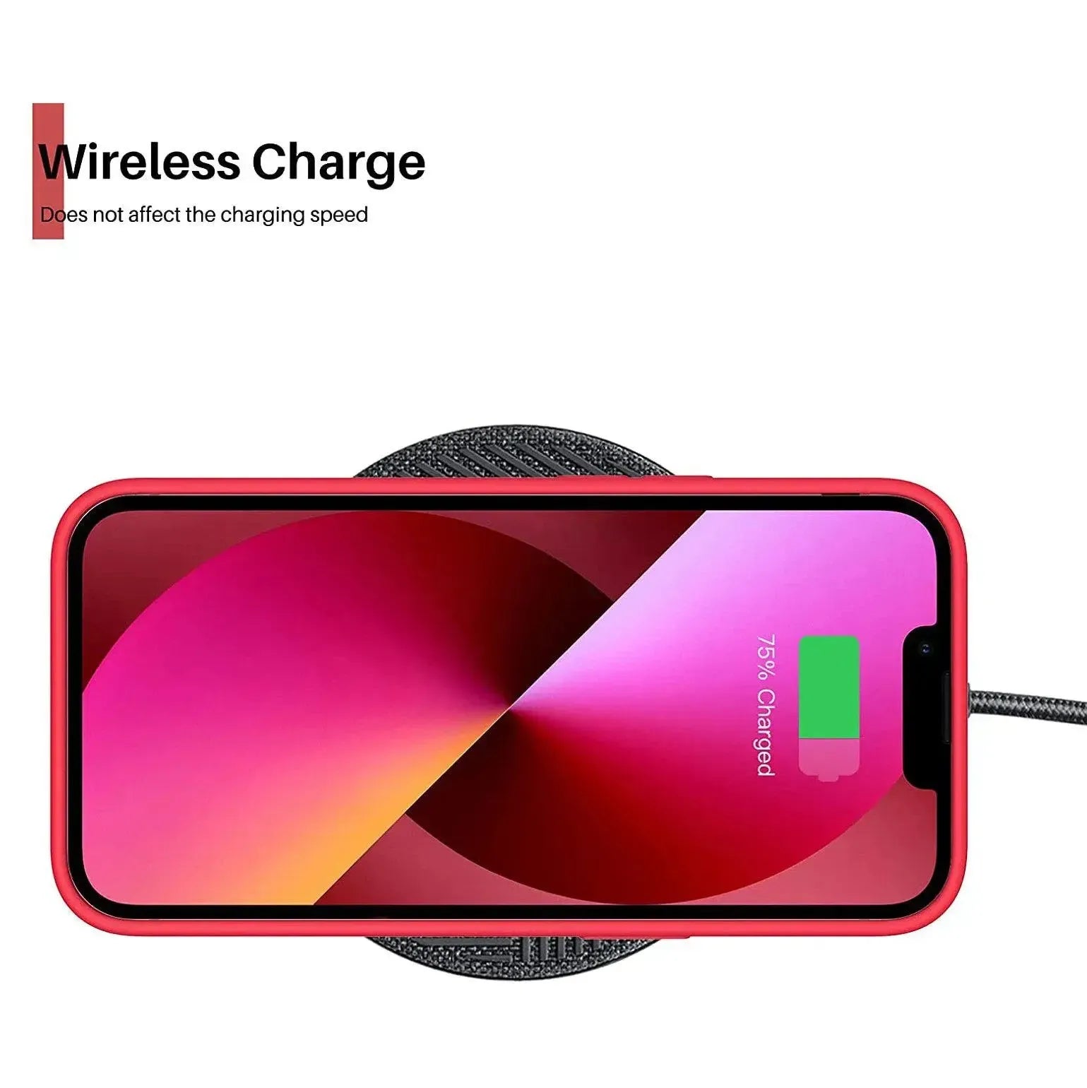 Liquid Silicone Case For Apple iPhone 13 Mini Luxury Shockproof Phone Cover Red