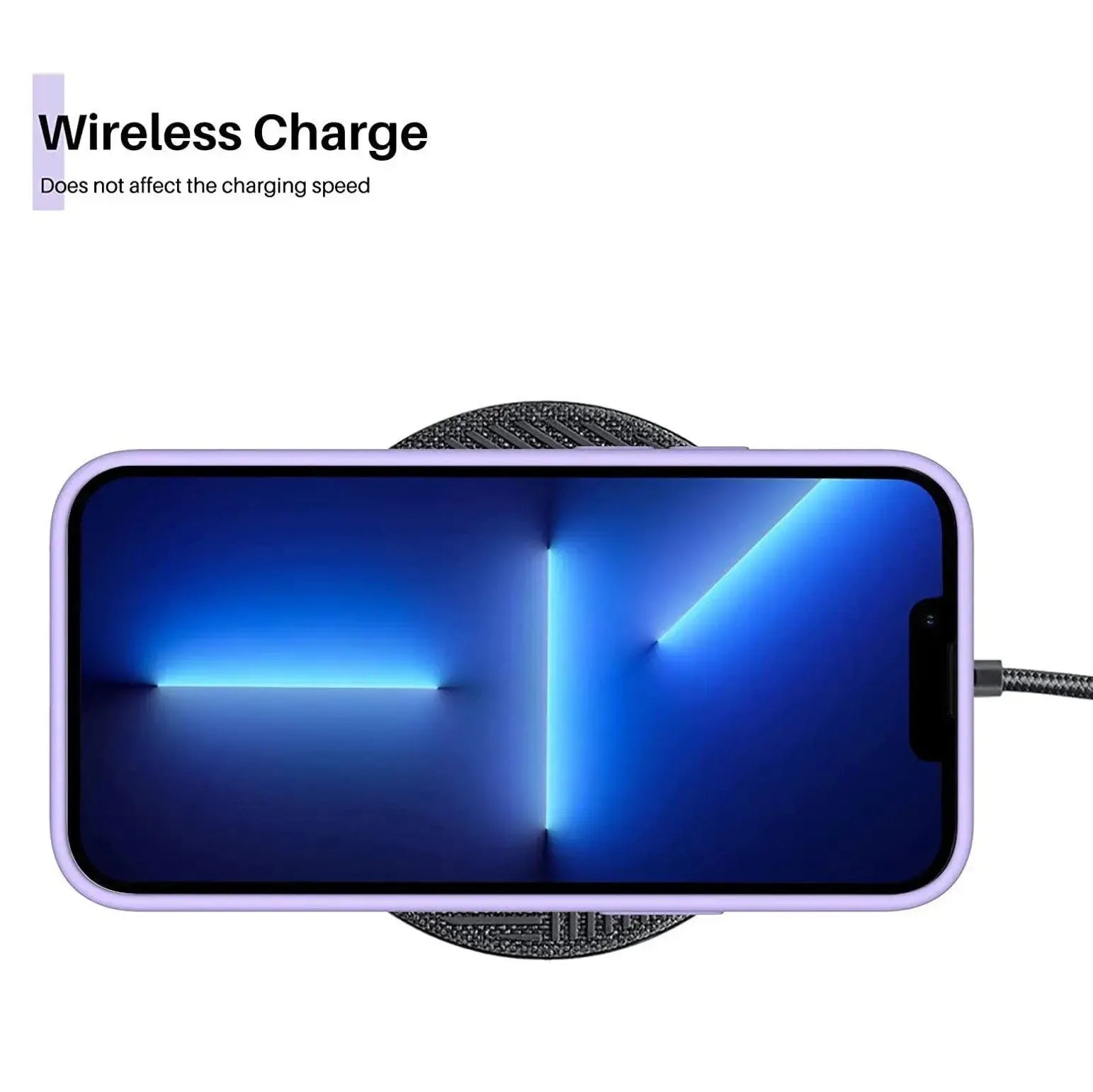 Liquid Silicone Case For Apple iPhone 13 Pro Luxury Shockproof Phone Cover - Lilac Purple