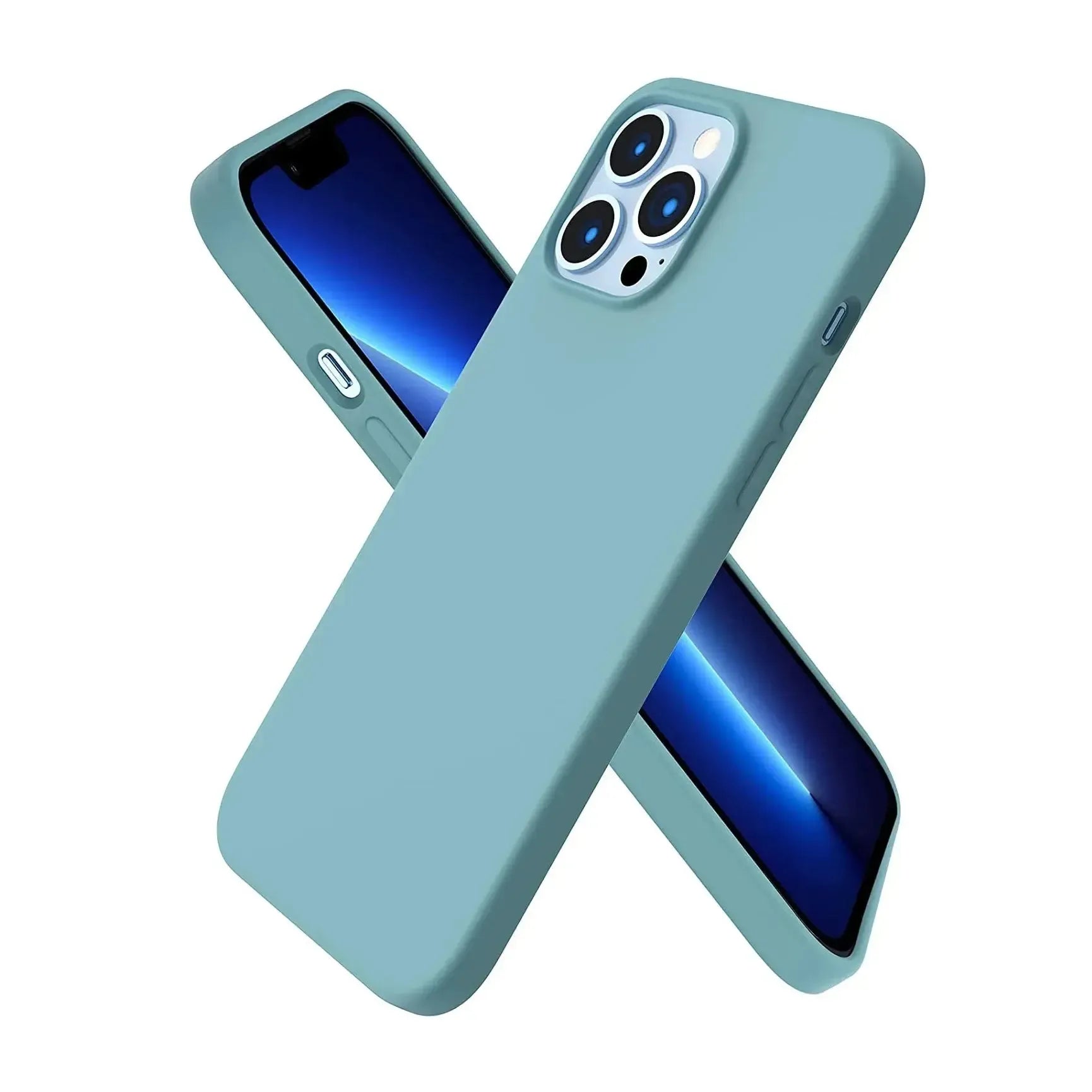 Liquid Silicone Case For Apple iPhone 13 Pro Max Luxury Shockproof Phone Cover - Cactus