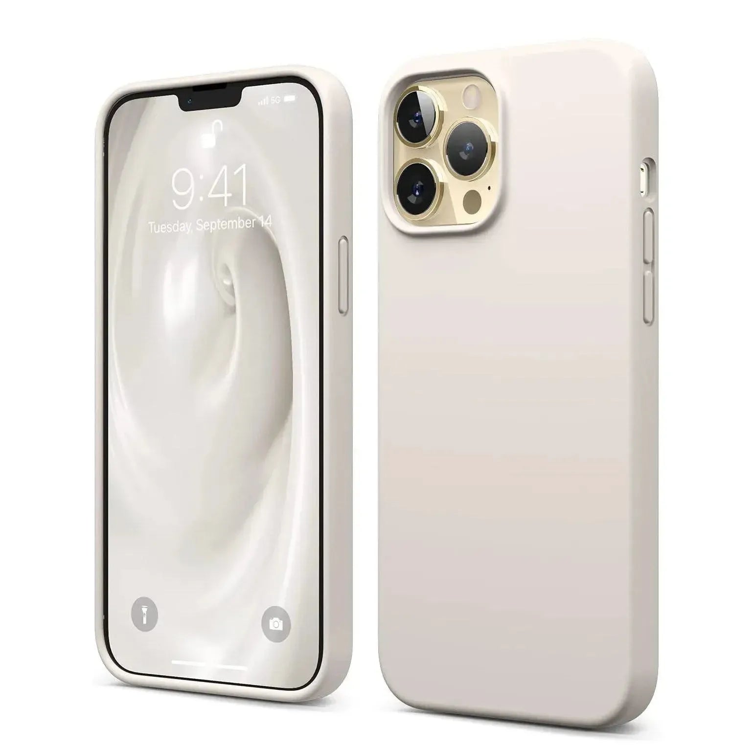 Liquid Silicone Case For Apple iPhone 13 Pro Max Luxury Shockproof Phone Cover Grey