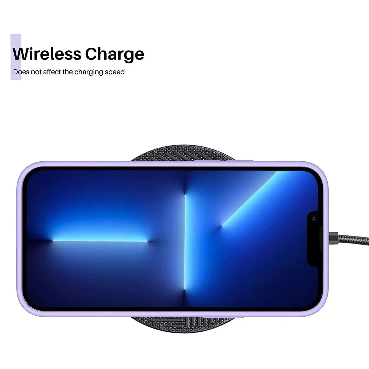 Liquid Silicone Case For Apple iPhone 13 Pro Max Luxury Shockproof Phone Cover - Lilac Purple