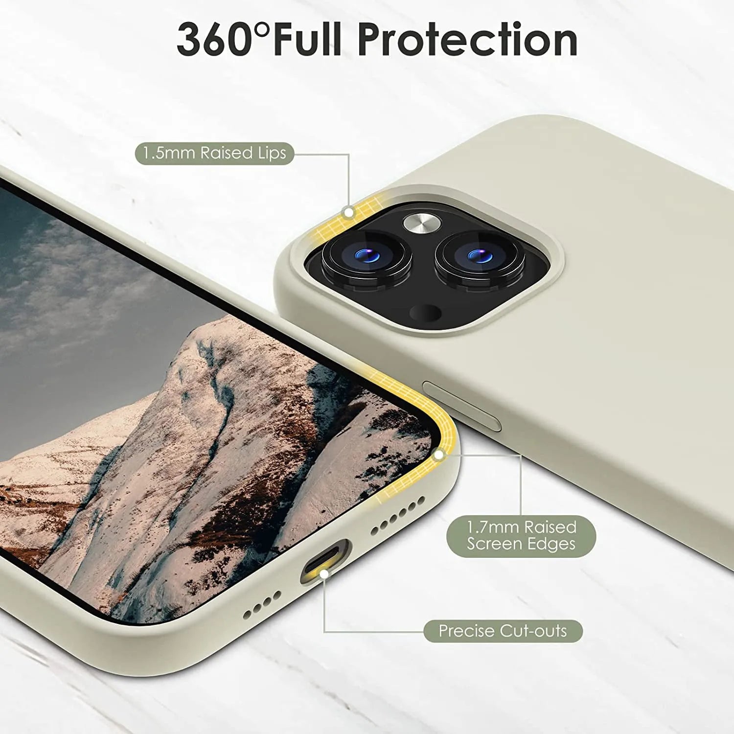 Liquid Silicone Case For Apple iPhone 14 Plus Luxury Thin Phone Cover Grey