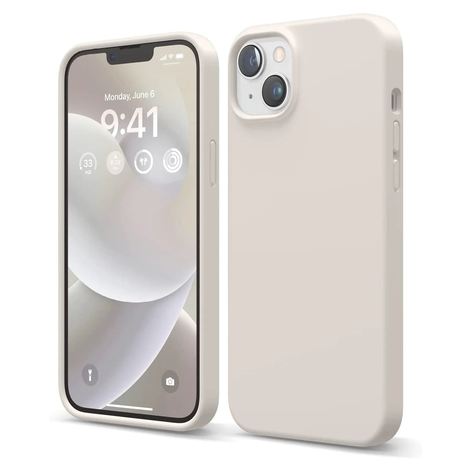 Liquid Silicone Case For Apple iPhone 14 Plus Luxury Thin Phone Cover Grey