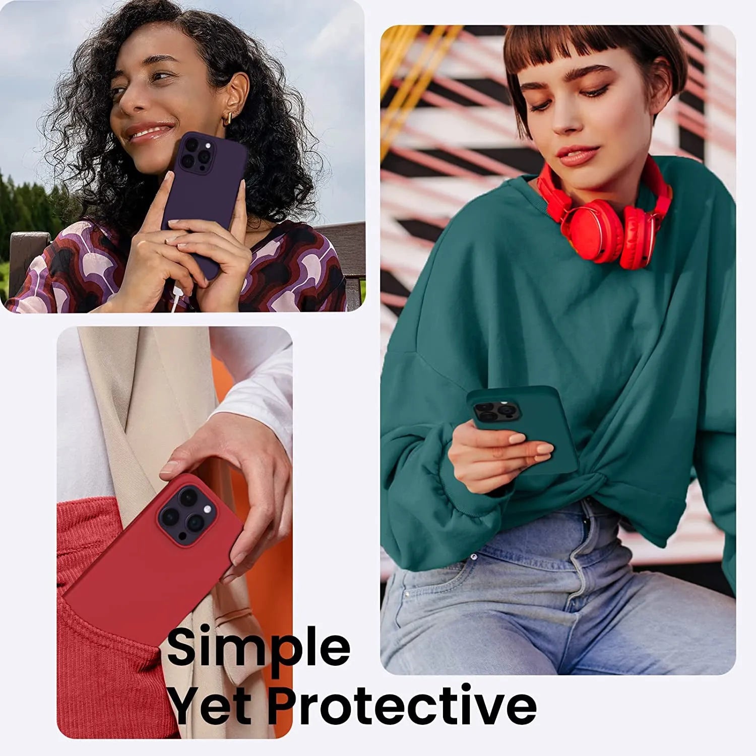 Liquid Silicone Case For Apple iPhone 14 Pro Luxury Thin Phone Cover Green